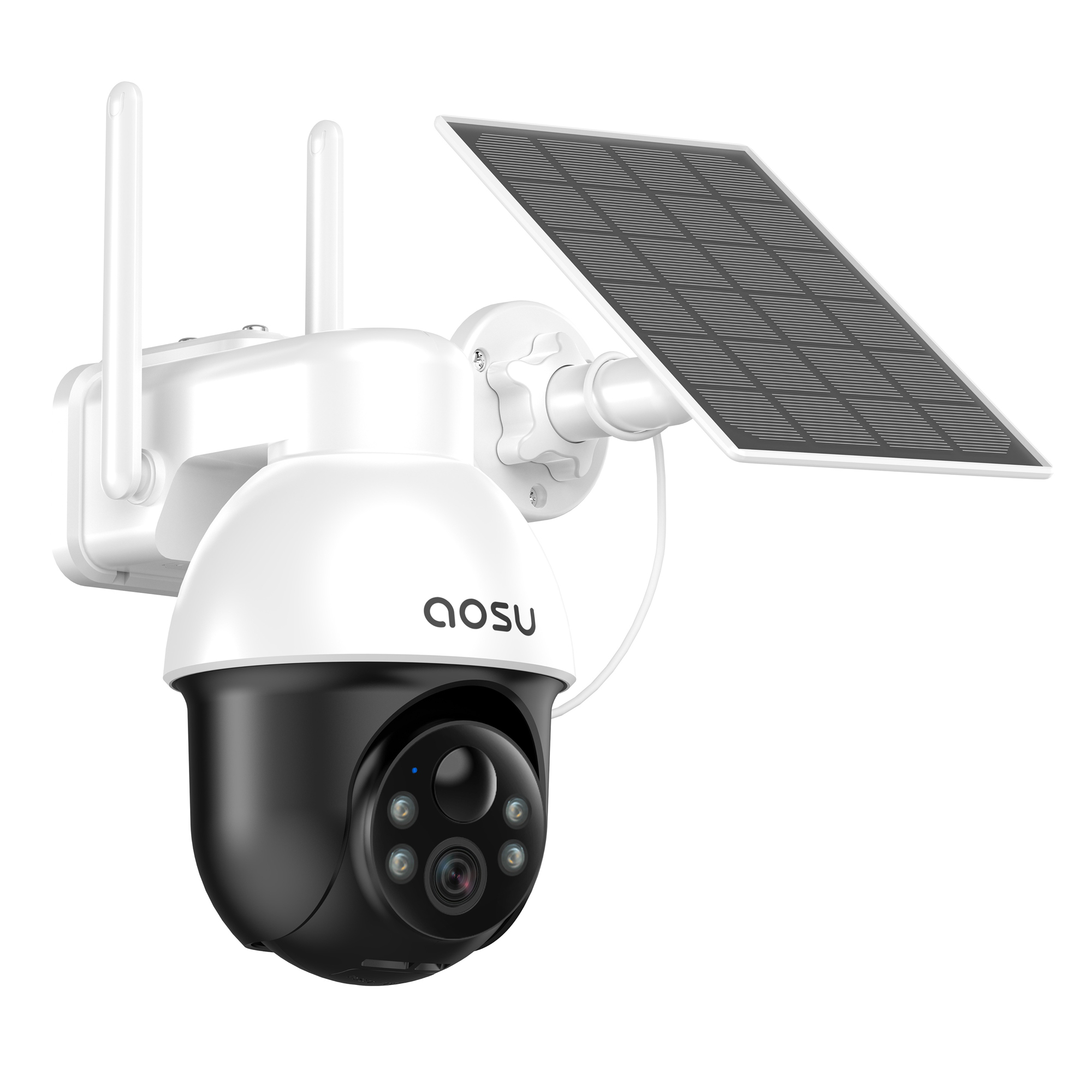 Aosu 2K QHD Wi-Fi Outdoor Solar Security Camera — 3.0 MP, Panoramic PTZ, Auto-Tracking, 2-Way Talk, IP66 Weatherproof, Model# C9L2BA11
